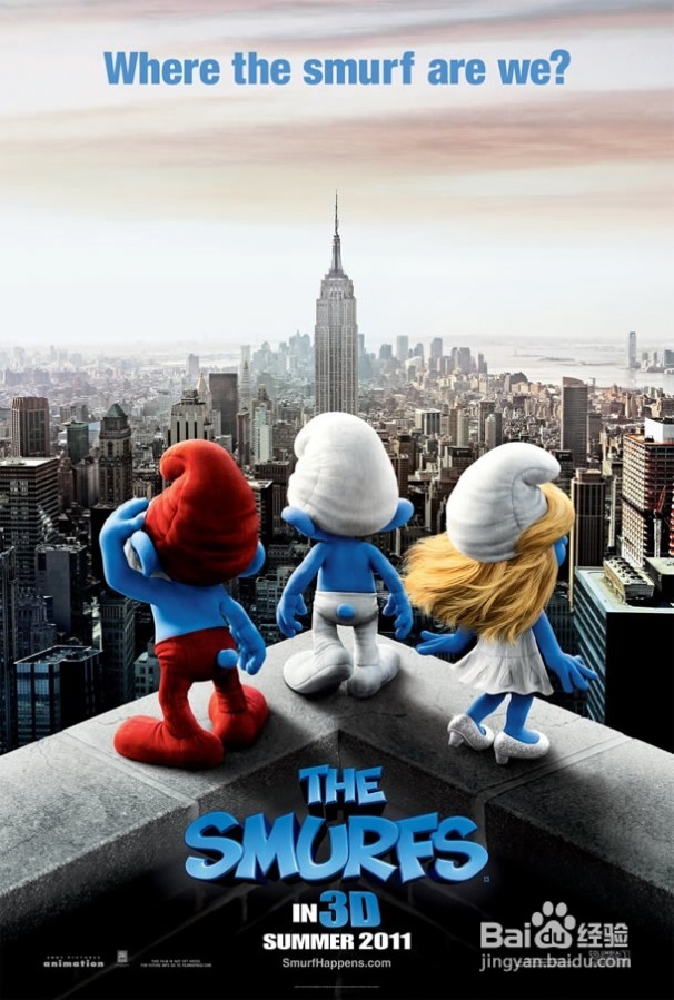 蓝精灵真人电影 CG动画 70后80后重温童年_蓝精灵村庄