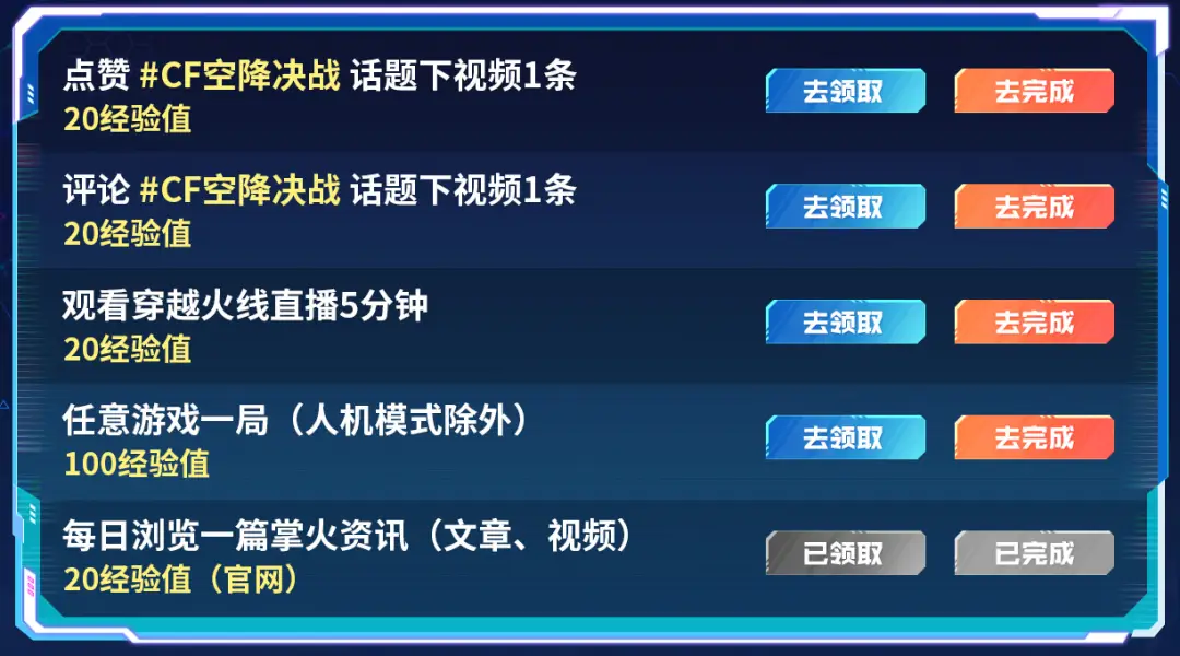 穿越火线礼包领取中心_CF火线计划等级提升任务_穿越火线快手游戏联动活动