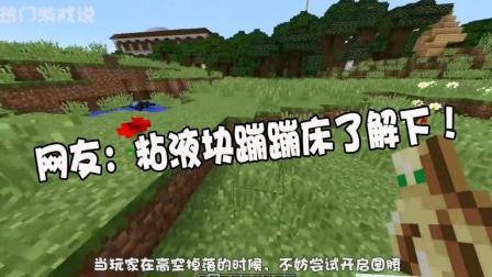 我的世界: 盘点高空掉落的保命手段! 网友: 粘液块蹦蹦床了解下!