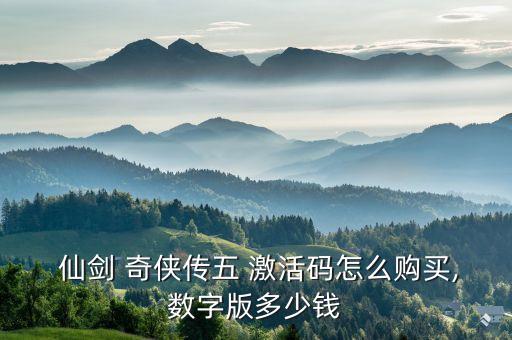 仙剑 奇侠传五 激活码怎么购买,数字版多少钱