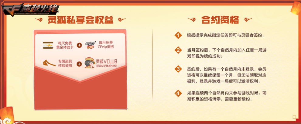 穿越火线灵狐的约定福利_CFer专属月度奖励活动_穿越火线活动腾讯帮帮