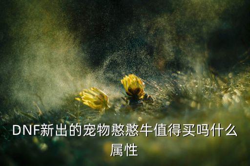 憨憨牛,新宠物憨憨牛值得买吗?答案!