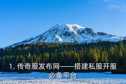 1. 传奇服发布网——搭建私服开服必备平台