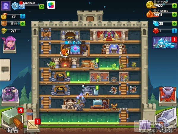 Monster Castle策略塔防游戏_Monster Castle火龙新关卡_反塔防游戏
