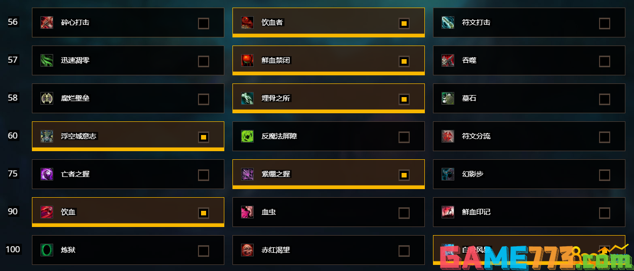 魔兽世界8.0献血骑士PVP专精选择 献血骑士PVP天赋选择