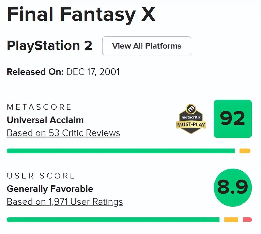 最终幻想系列评分最高的游戏_最终幻想系列历代作品排名_最终幻想系列哪个好玩