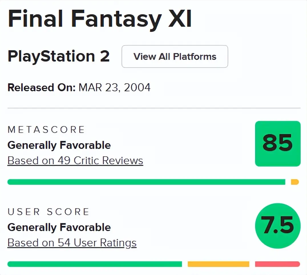 最终幻想系列哪个好玩_最终幻想系列评分最高的游戏_最终幻想系列历代作品排名
