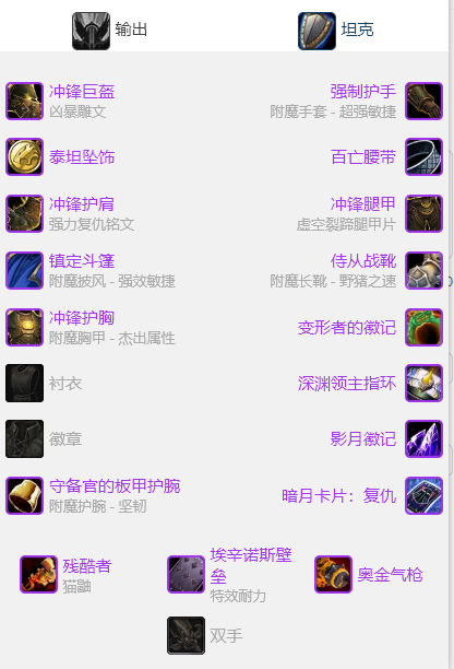 魔兽世界TBC怀旧服：P4阶段战士T毕业附魔推荐