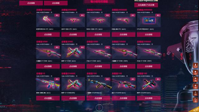 穿越火线14日免费领永久武器及皮肤