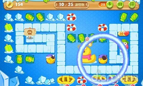 保卫萝卜挑战39关攻略_保卫萝卜2 冰川主题39关攻略_保卫萝卜2 第39关水晶萝卜攻略