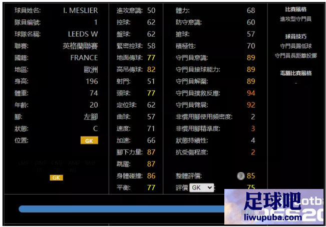 梅利耶！实况足球PES2021大师联赛妖人图文推荐