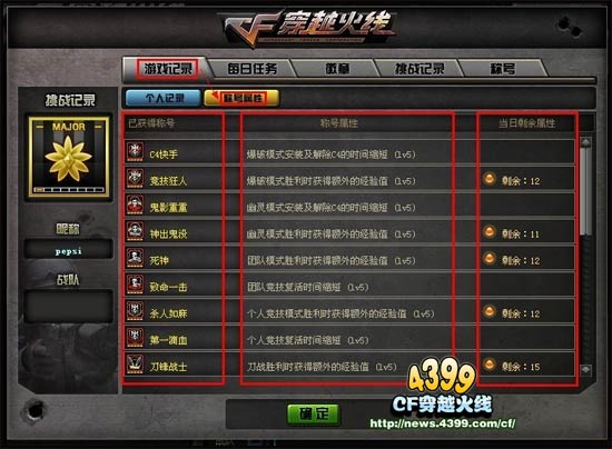 CF称号系统怎么玩 穿越火线称号系统详解