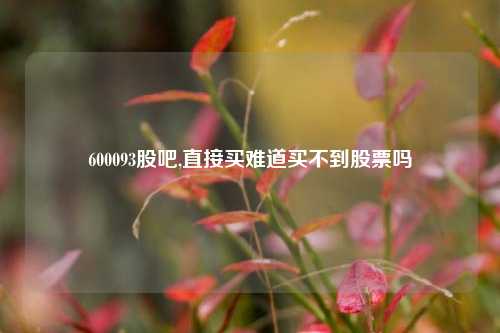 600093股吧,直接买难道买不到股票吗