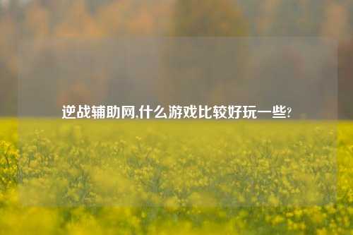 逆战辅助网,什么游戏比较好玩一些?