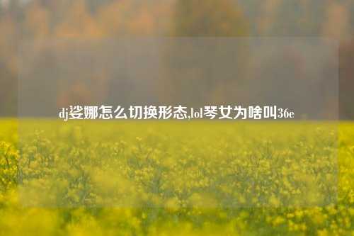 dj娑娜怎么切换形态,lol琴女为啥叫36e