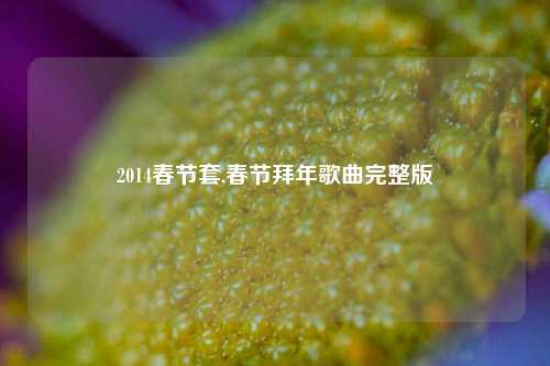 2014春节套,春节拜年歌曲完整版