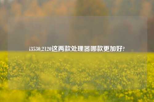 i3530,2120这两款处理器哪款更加好?