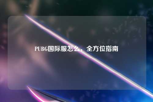 PUBG国际服怎么，全方位指南