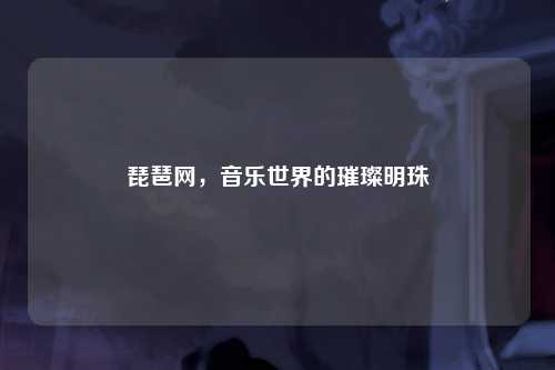 琵琶网，音乐世界的璀璨明珠